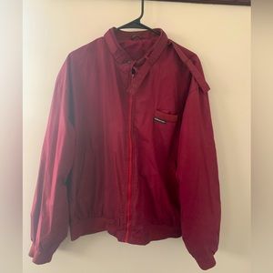 Burgundy Members Only Bomber Jacket